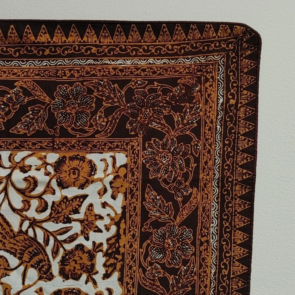 Brown & Tan Batik Pillow Cover 25.5x24.5